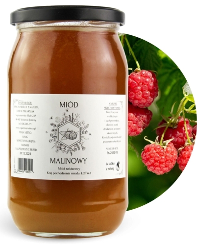 W spółce z naturą Miód Malinowy - słoik 1050g