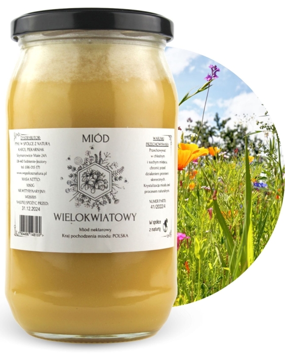 W spółce z naturą Miód Wielokwiatowy - słoik 1050g