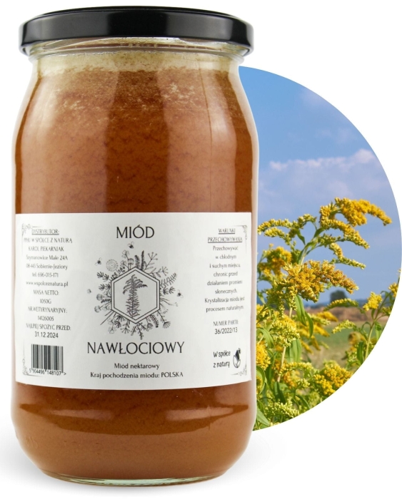 W spółce z naturą Miód Nawłociowy - słoik 1050g