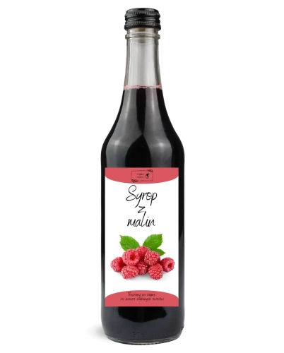 W spółce z naturą syrop malinowy - szklana butelka 500 ml