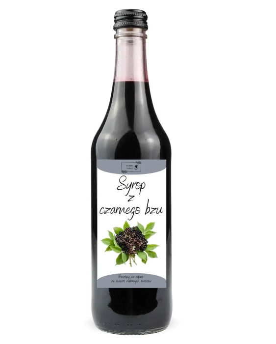 W spółce z naturą syrop z czarnego bzu - szklana butelka 500 ml