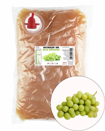 W spółce z naturą sok tłoczony z winogron białych 100% - worek 1,5 l
