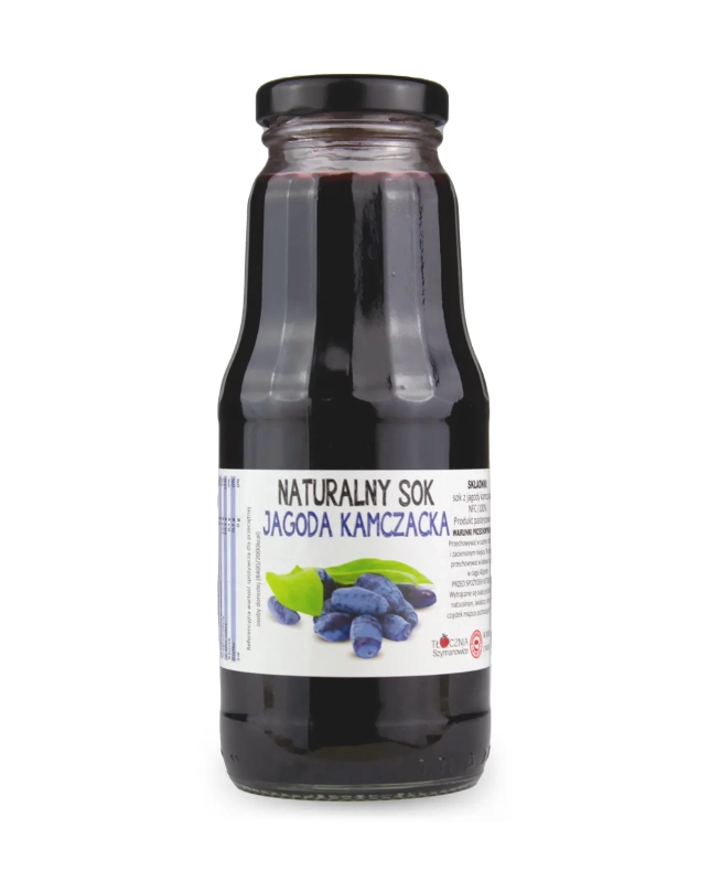 W spółce z naturą sok tłoczony z Jagody Kamczackiej 100% - szklana butelka 300 ml