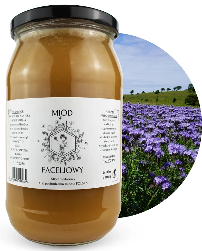 W spółce z naturą Miód Faceliowy - słoik 1050 g