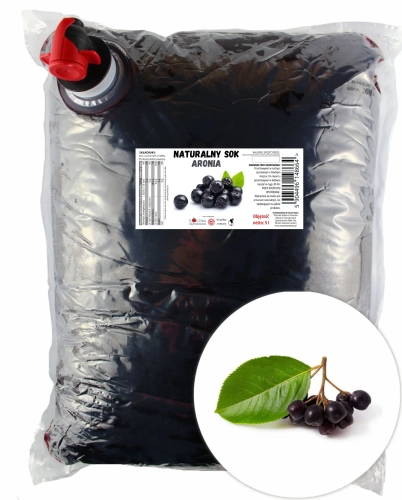 W spółce z naturą sok tłoczony z aronii 100% - worek 5 l
