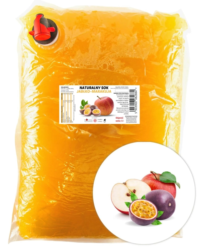 W spółce z naturą sok NFC jabłko marakuja - worek 5 l