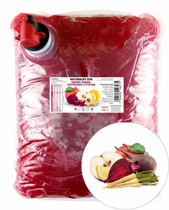 W spółce z naturą sok NFC jabłko burak pietruszka cytryna - worek 3 l