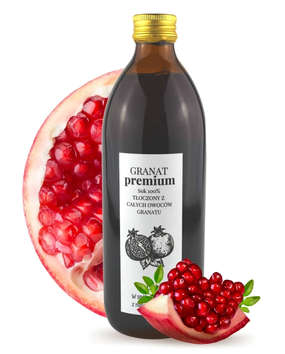 W spółce z naturą sok tłoczony z granatów 100% - szklana butelka 500 ml