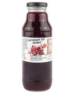 W spółce z naturą sok tłoczony z granatu 100% - szklana butelka 700 ml