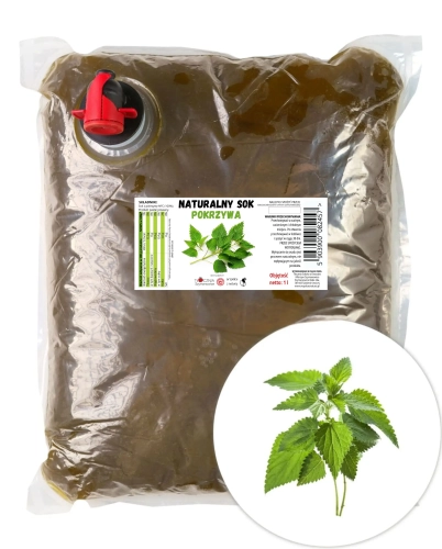 W spółce z naturą sok tłoczony z pokrzywy 100% - worek 1 l