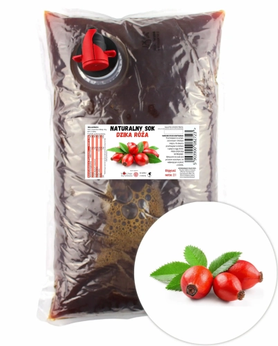 W spółce z naturą sok tłoczony z dzikiej róży 100% - worek 2 l