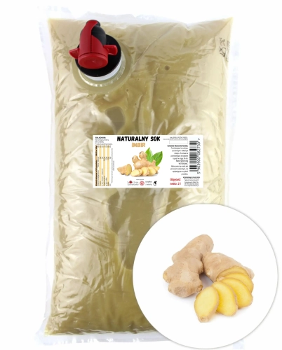 W spółce z naturą sok tłoczony z imbiru 100% - worek 2 l