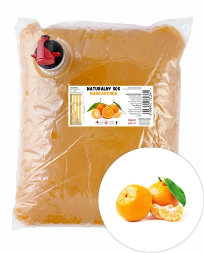 W spółce z naturą sok tłoczony mandarynkowy 100% - worek 3 l