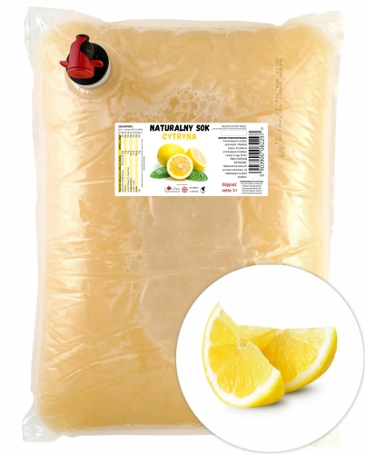 W spółce z naturą sok tłoczony z cytryny 100% - worek 3 l