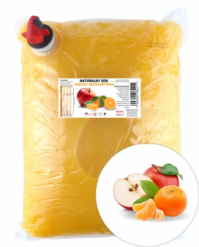 W spółce z naturą sok NFC jabłkowy z mandarynką - worek 5 l