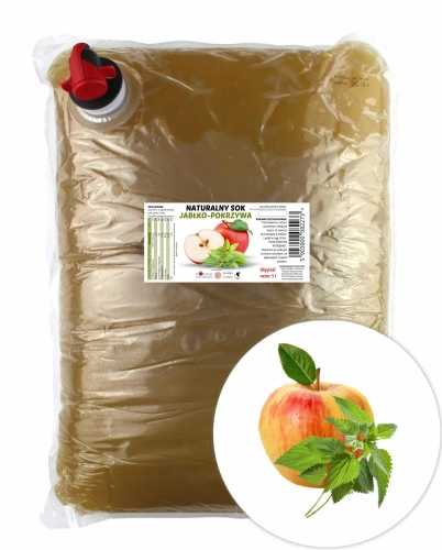 W spółce z naturą sok NFC jabłko pokrzywa - worek 5 l