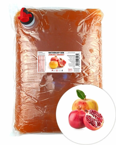 W spółce z naturą sok NFC jabłkowy z granatem - worek 5 l