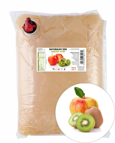 W spółce z naturą sok NFC jabłkowy z kiwi - worek 5 l