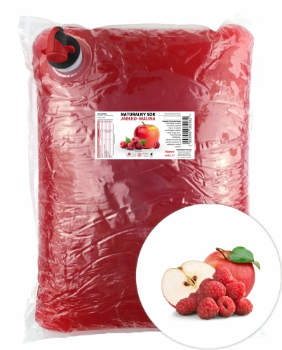 W spółce z naturą sok tłoczony jabłko malina - worek 5 l