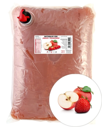 W spółce z naturą sok tłoczony jabłko truskawka - worek 5 l