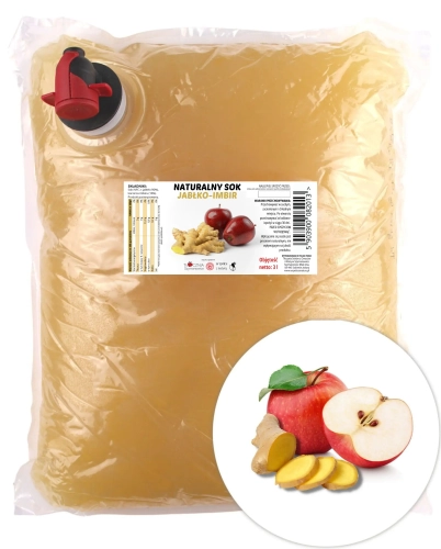 W spółce z naturą sok NFC jabłko imbir - worek 3 l