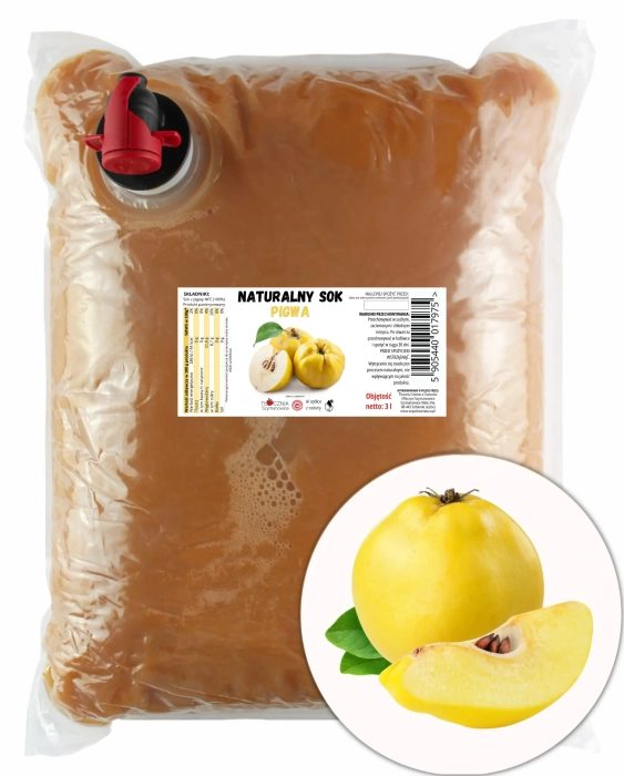 W spółce z naturą sok tłoczony z pigwy 100% - worek 3 l