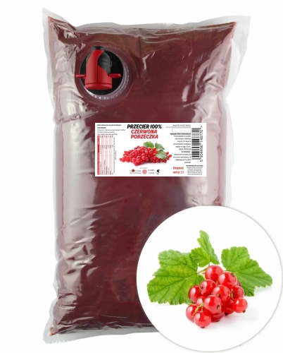 W spółce z naturą przecier z czerwonej porzeczki 100% - worek 2 l