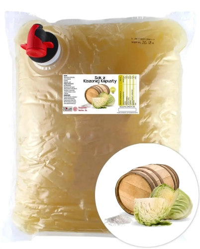 W spółce z naturą sok z kiszonej kapusty 100% - worek 3 l