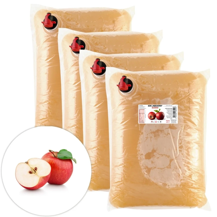 W spółce z naturą sok tłoczony z jabłek 100% słodki - worek 4x 5 l