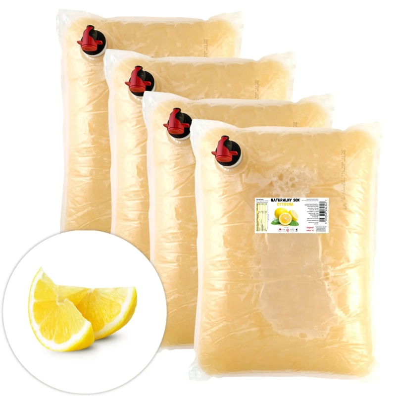 W spółce z naturą sok tłoczony z cytryny 100% - worek 4x 5 l