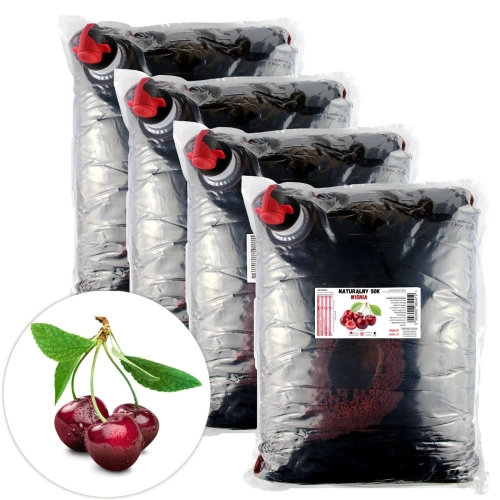W spółce z naturą sok tłoczony z wiśni 100% - worek 4x 5 l