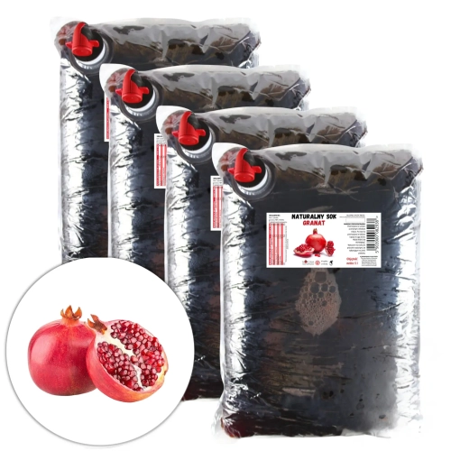 W spółce z naturą sok tłoczony z granatów 100% - worek 4x 5 l