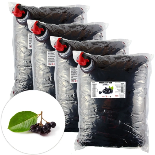 W spółce z naturą sok tłoczony z aronii 100% - worek 4x 5 l