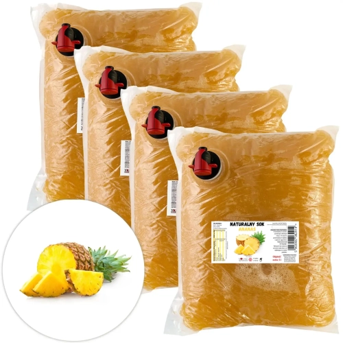 W spółce z naturą sok tłoczony z ananasa 100% - worek 4x 5 l