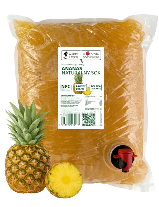 W spółce z naturą sok NFC ananas 100% - sok bag-in-box