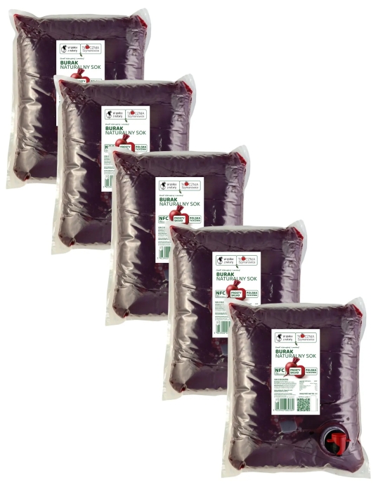 W spółce z naturą sok tłoczony z buraka 100% - worek 5x 3 l