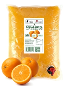 W spółce z naturą sok tłoczony pomarańczowy 100% - worek 5 l