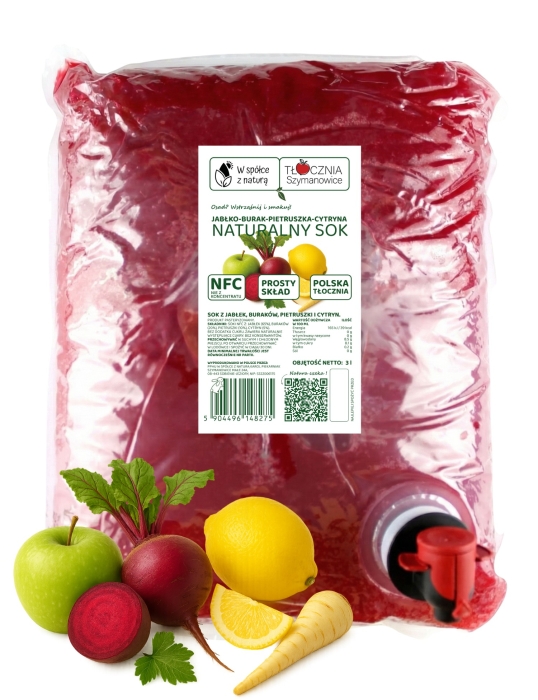 W spółce z naturą sok NFC jabłko burak pietruszka cytryna - worek 3 l
