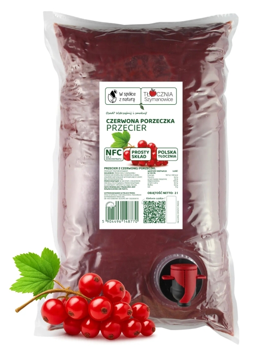 W spółce z naturą przecier z czerwonej porzeczki 100% - worek 2 l
