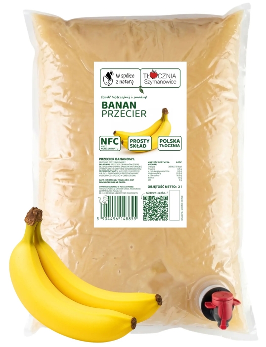 W spółce z naturą przecier bananowy 100% - worek 2 l