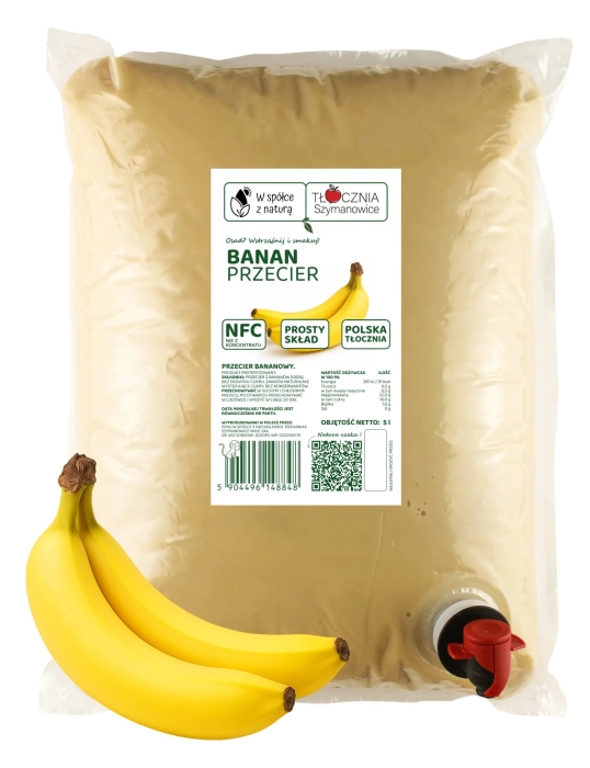 W spółce z naturą przecier bananowy 100% - worek 5 l