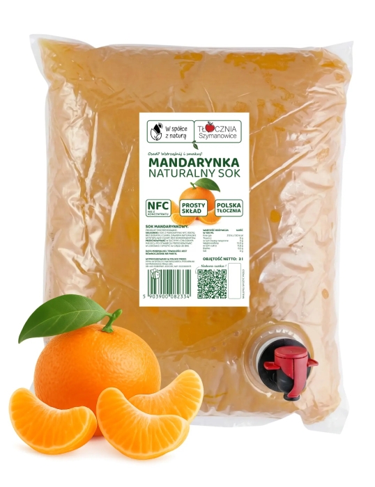 W spółce z naturą sok tłoczony mandarynkowy 100% - worek 3 l