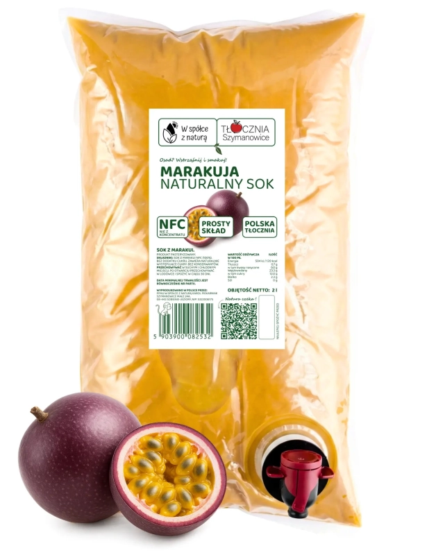 W spółce z naturą sok tłoczony marakuja 100% - worek 2 l