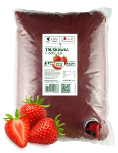 Przecier truskawkowy 5 l  100% -  Pulpa truskawkowa , Bez Dodatków