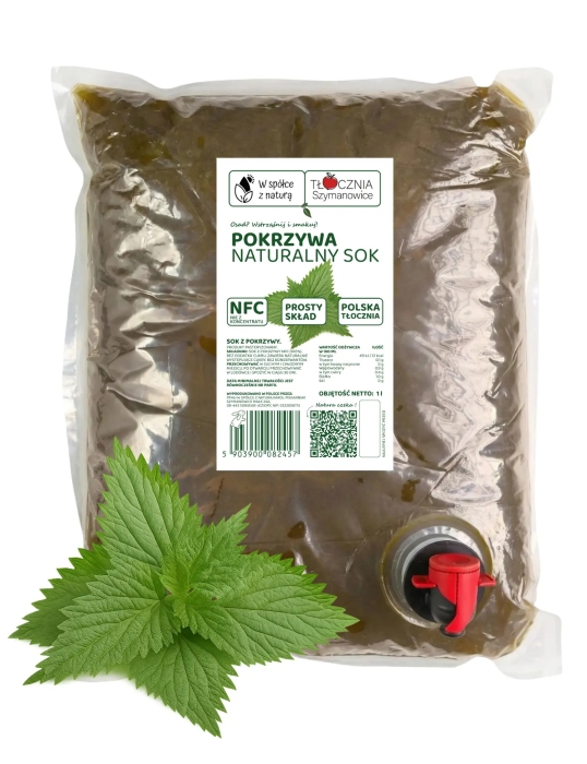 W spółce z naturą sok tłoczony z pokrzywy 100% - worek 1 l