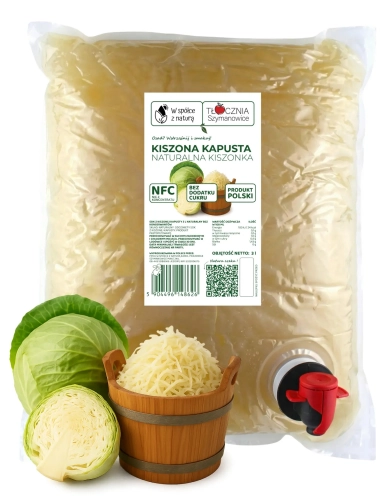 W spółce z naturą sok z kiszonej kapusty 100% - worek 3 l