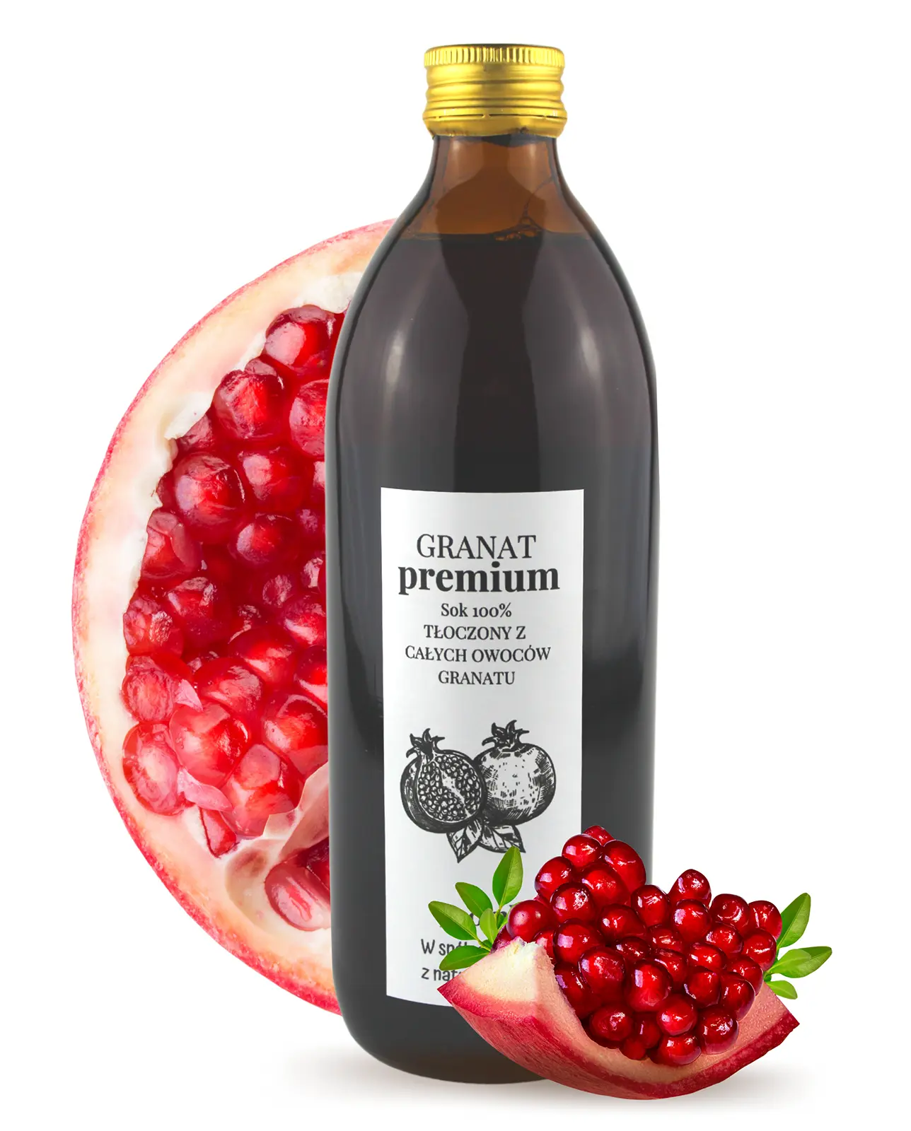 Sok z Granatów Tłoczony 500ml NFC 100% Bez Dodatków