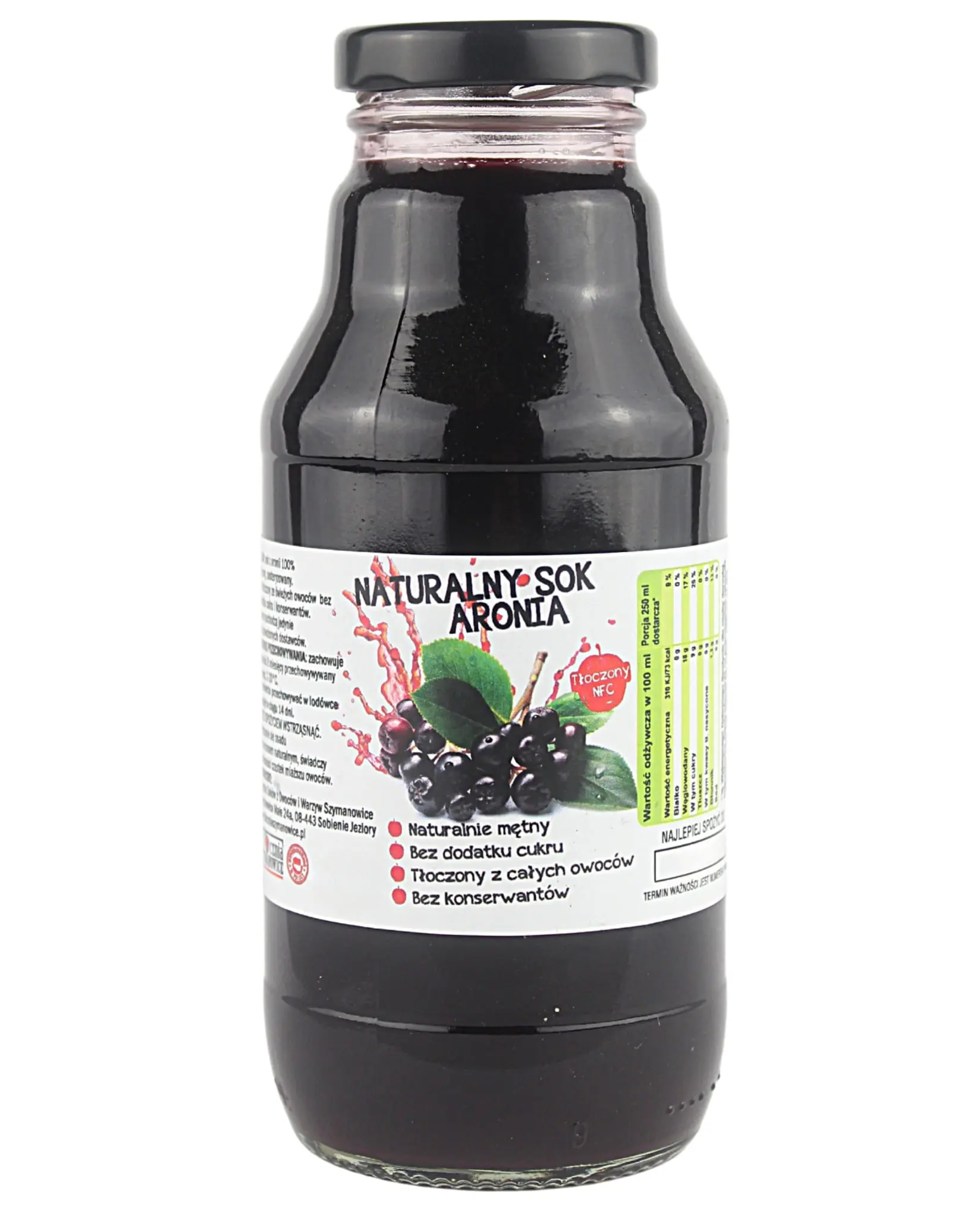 Sok z Aronii Tłoczony 300ml NFC 100% Bez Dodatków